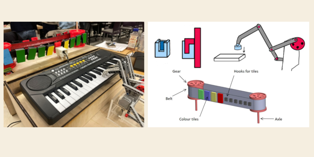 Piano playing robot by colour 🎨